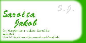 sarolta jakob business card